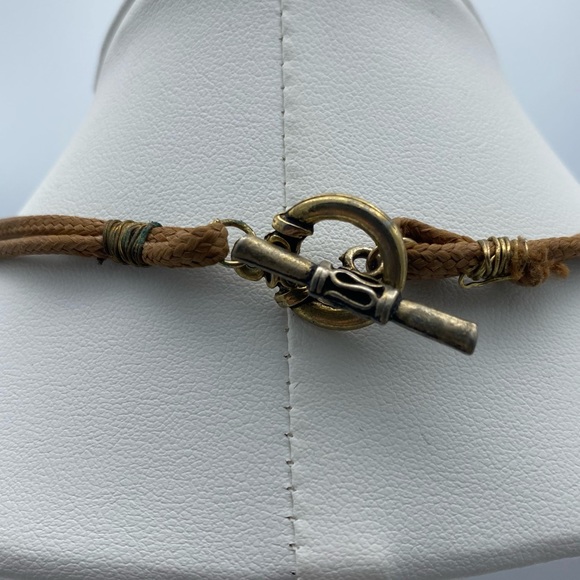 Artisan Red Coral Branch Gold Tone Charm Cord Handcrafted Necklace - Picture 12 of 12